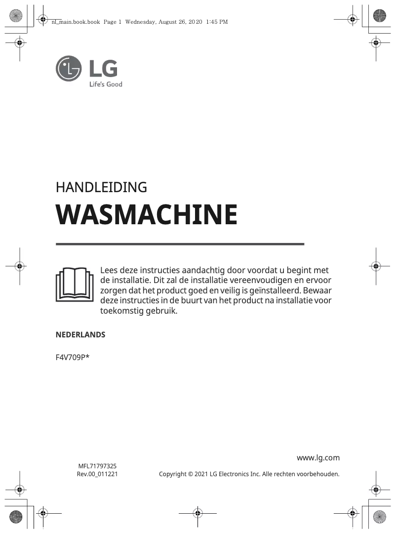 Page n°1 - Manuel utilisateur LG F4V709P1E