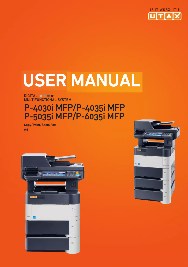 Page 1 de la notice Manuel utilisateur Utax P-5035i MFP