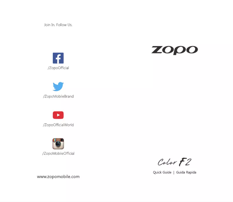 Image de la première page du manuel de l'appareil Color F2