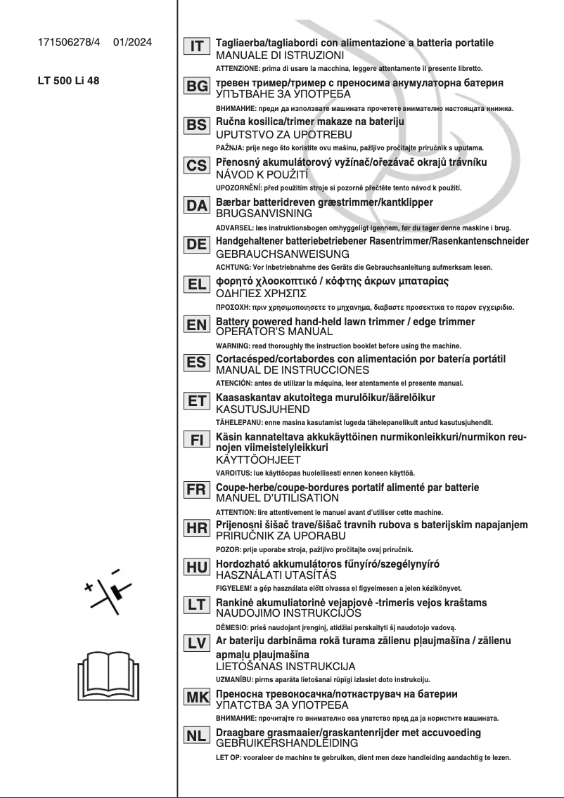 Page 1 de la notice Manuel utilisateur Stiga GT 500e Kit