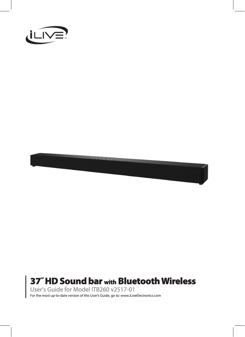 Image de la première page du manuel de l'appareil ITB260