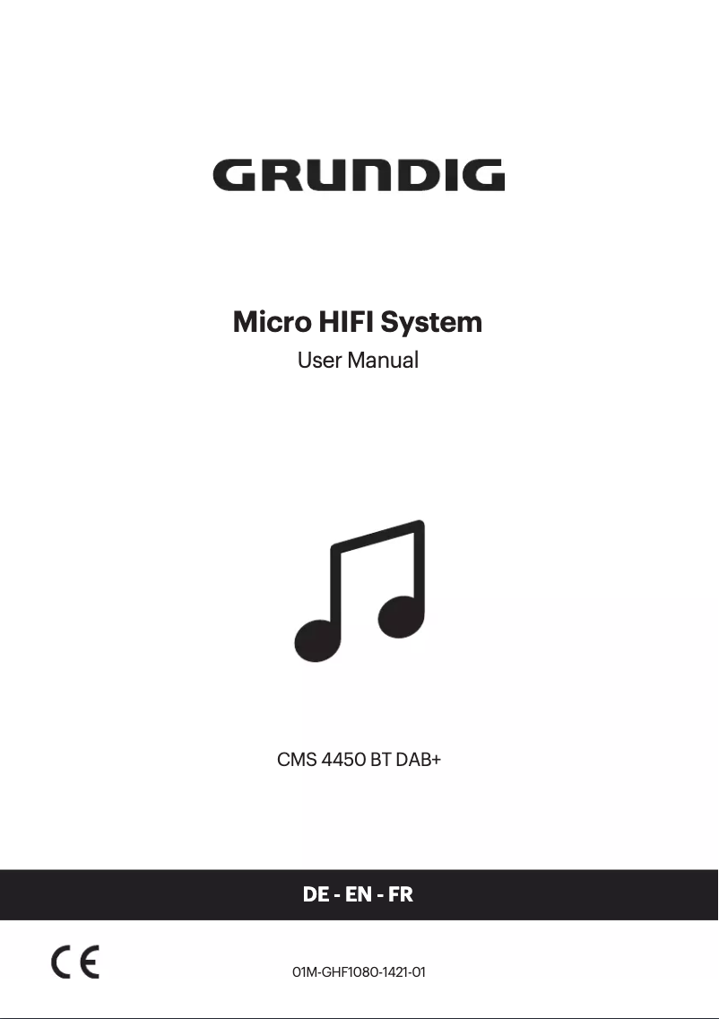 Página 1 del manual Manual de usuario Grundig CMS 4450 BT DAB+