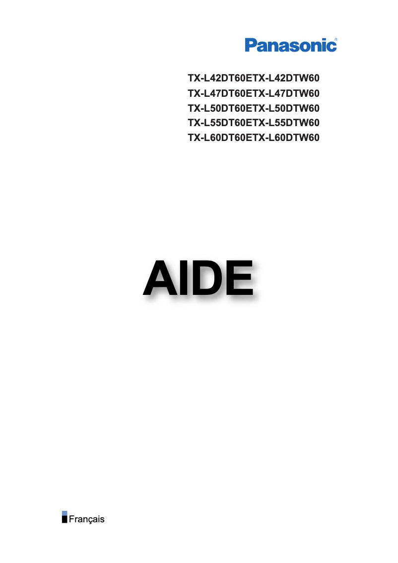 Page 1 de la notice Manuel utilisateur Panasonic TX-L55DTW60