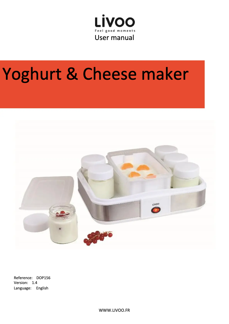 Page n°1 - Manuel utilisateur Livoo DOP156