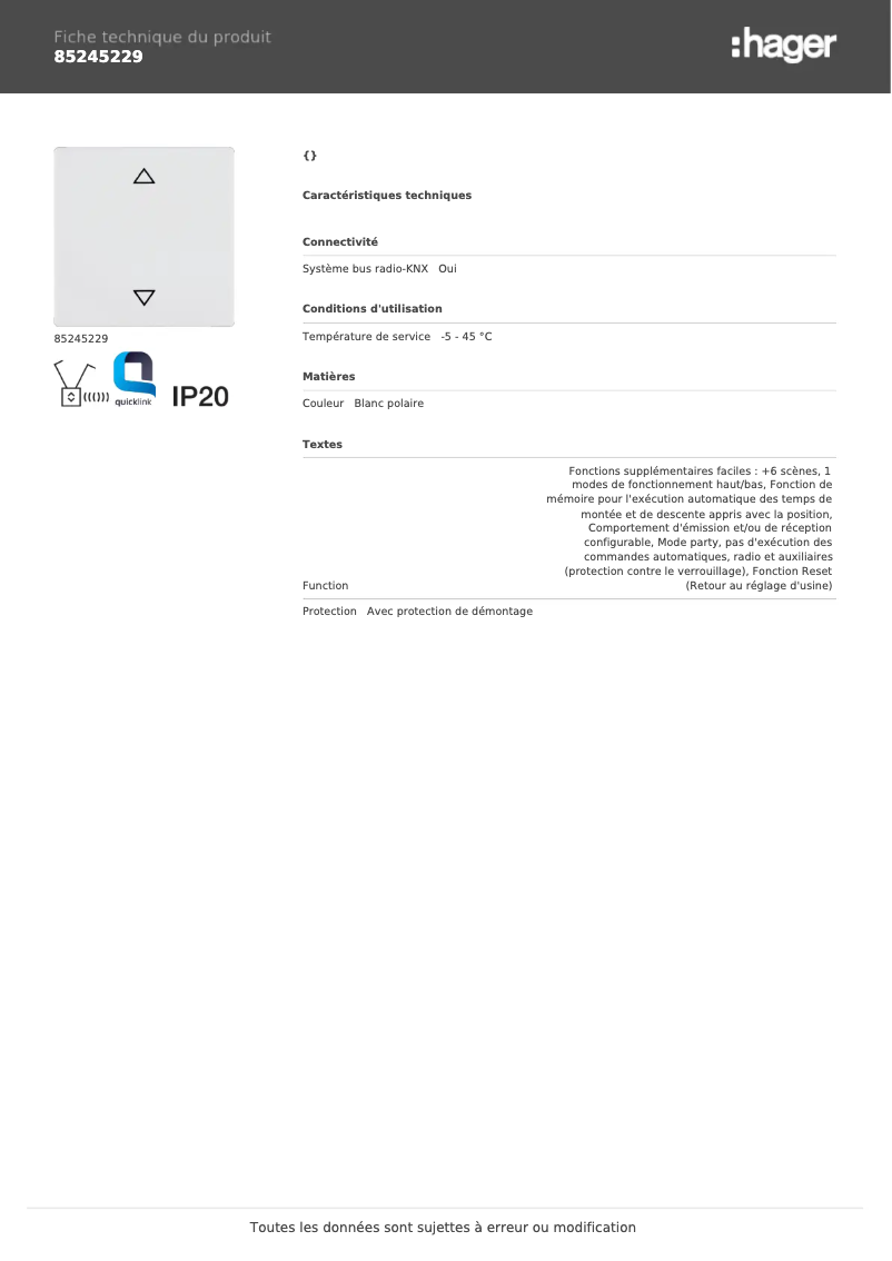 Image de la première page du manuel de l'appareil 85245229