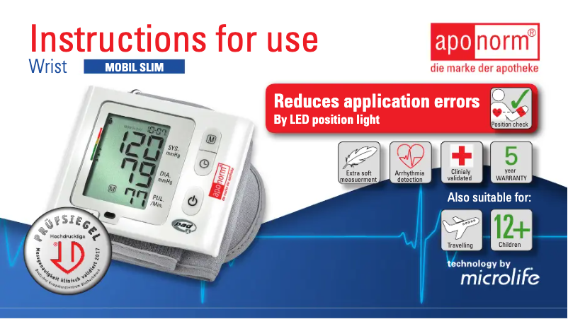 Page 1 de la notice Manuel utilisateur Aponorm Mobil Slim