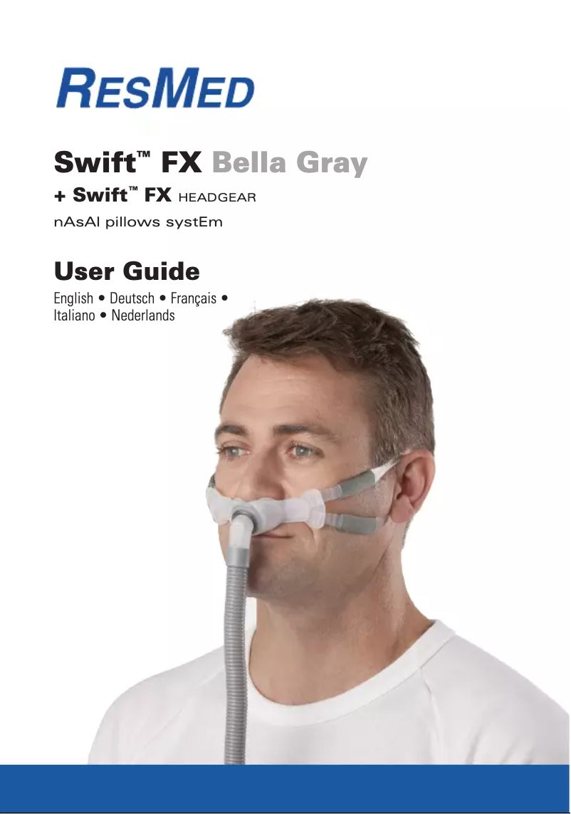 Page 1 de la notice Manuel utilisateur ResMed Swift FX Bella Gray