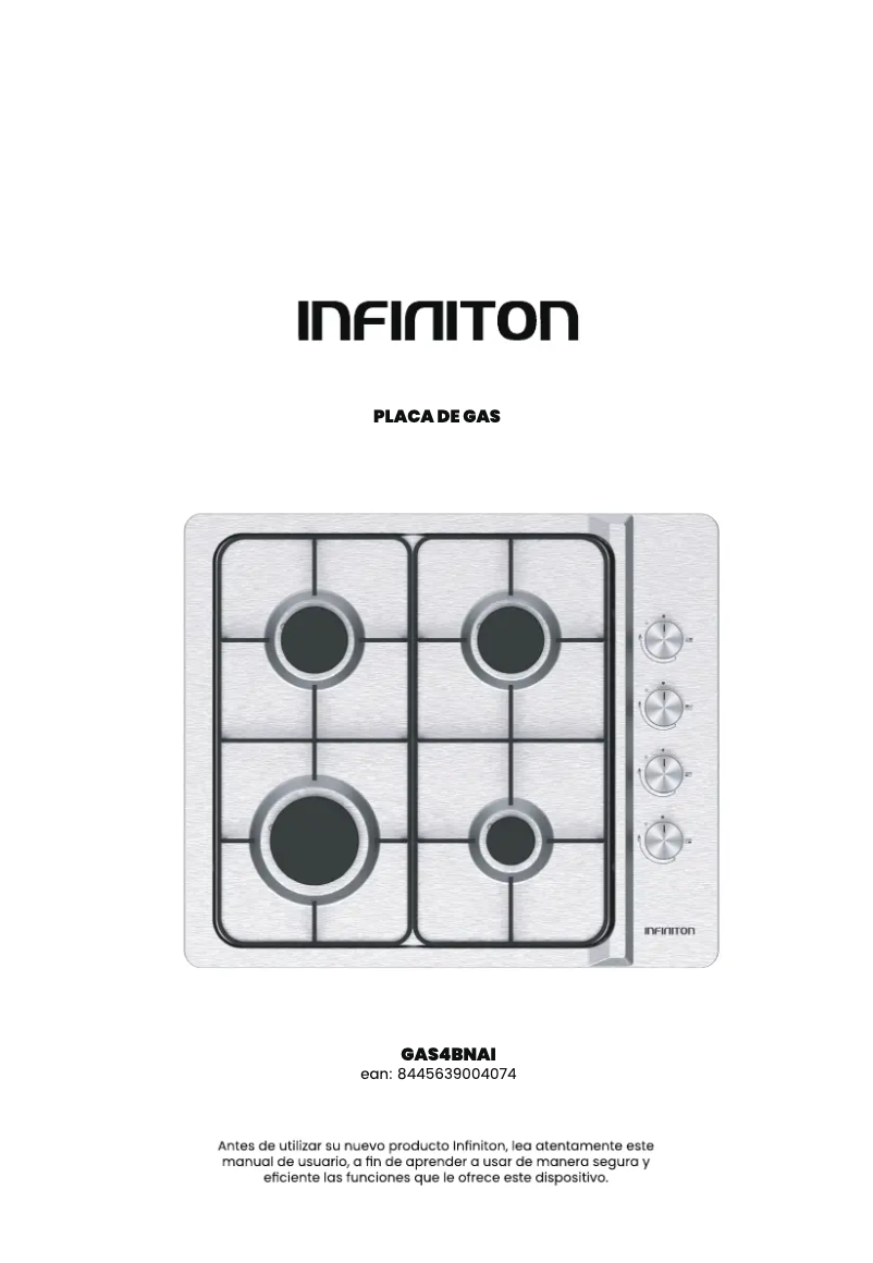 Image de la première page du manuel de l'appareil GAS4BNAI