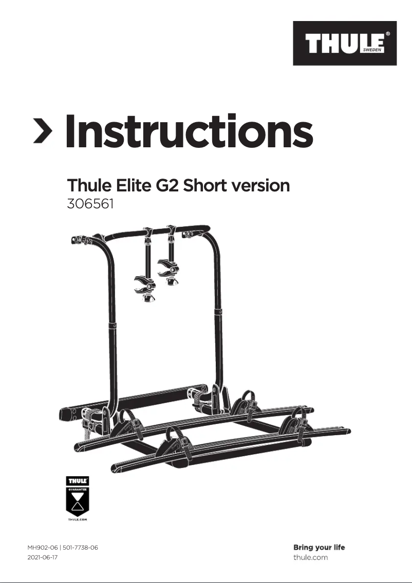 Página 1 del manual Guía de inicio rápido Thule Elite G2 Short