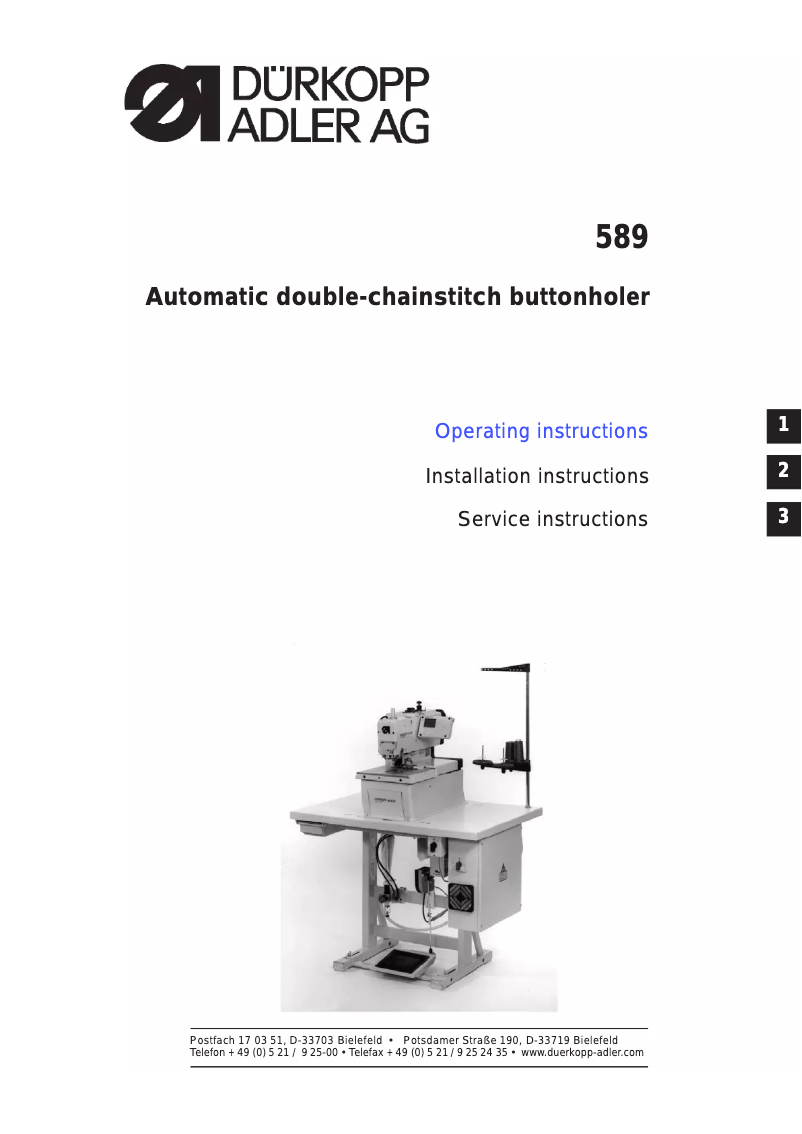 Image de la première page du manuel de l'appareil 589