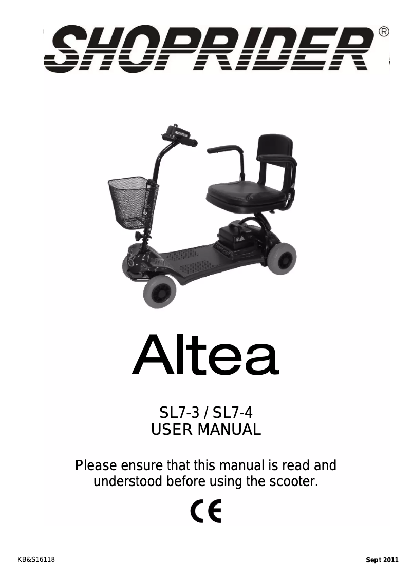 Image de la première page du manuel de l'appareil Altea SL7-3