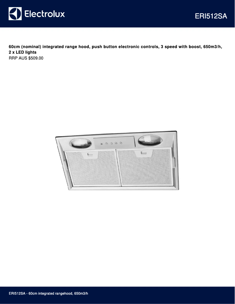 Image de la première page du manuel de l'appareil ERI512SA