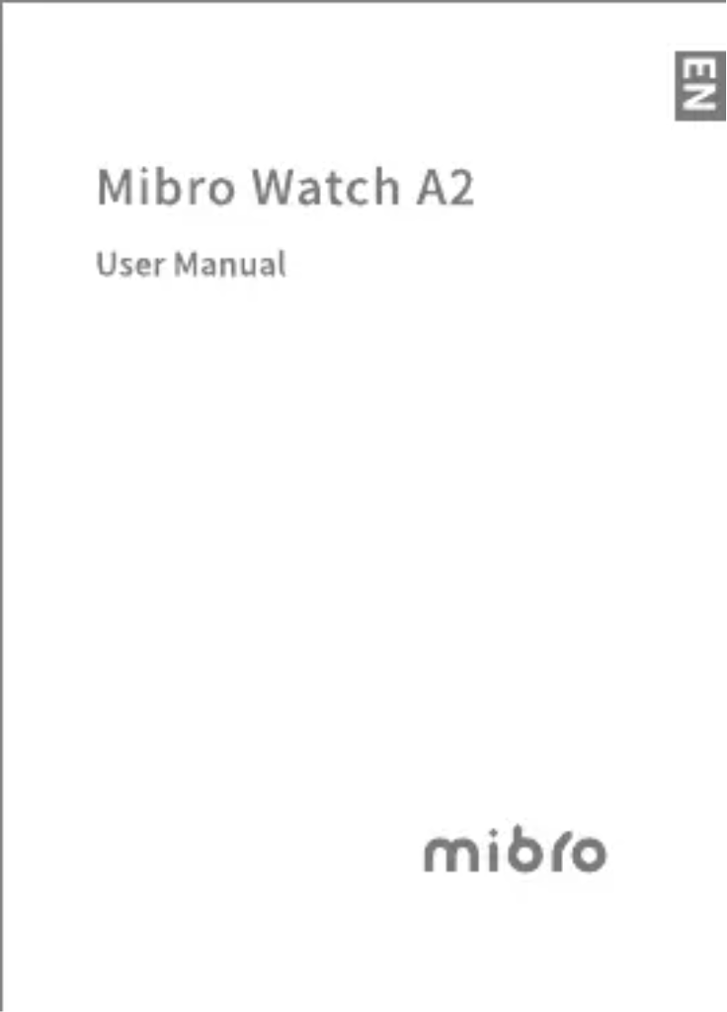 Page 1 de la notice Manuel utilisateur Mibro Watch A2