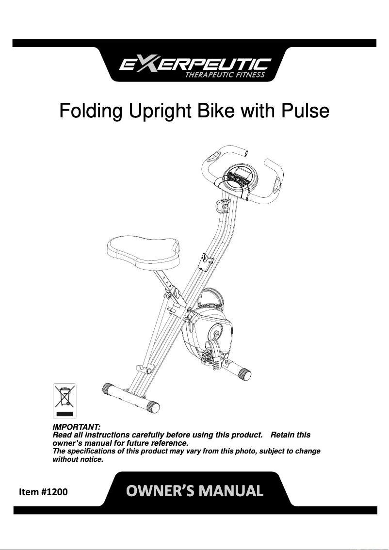 Image de la première page du manuel de l'appareil 1200