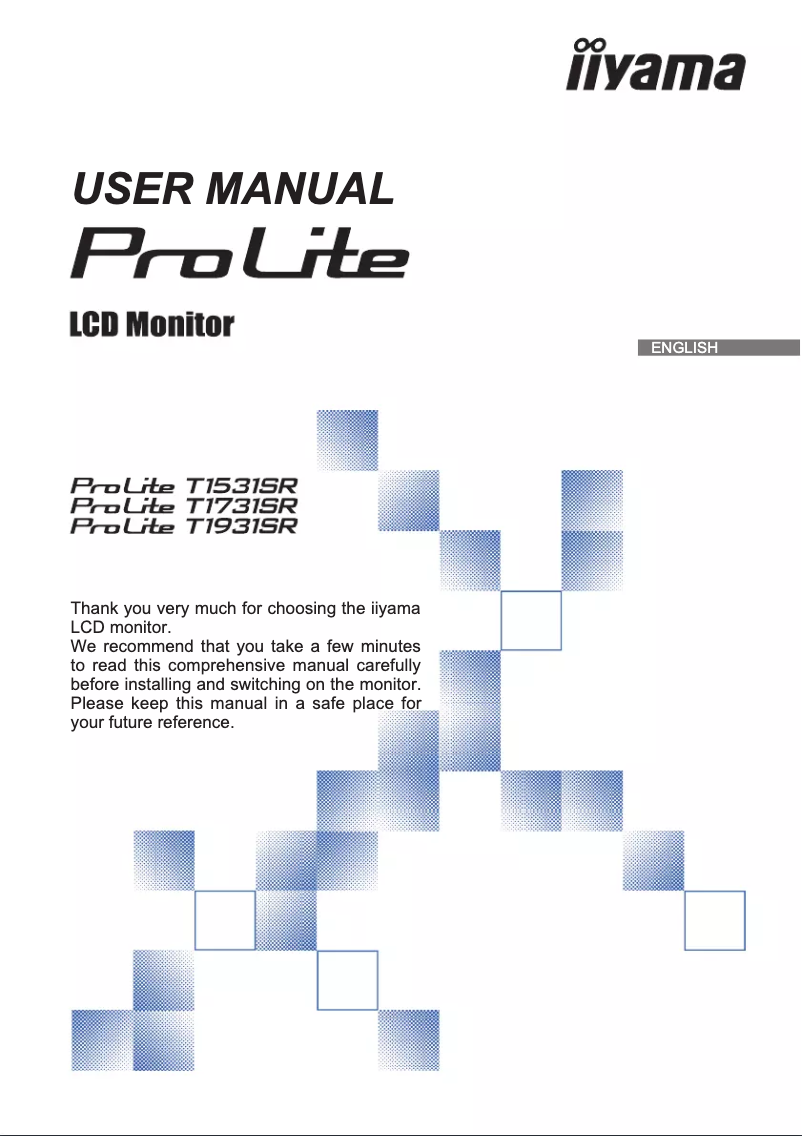Page 1 de la notice Manuel utilisateur Iiyama ProLite T1531SR