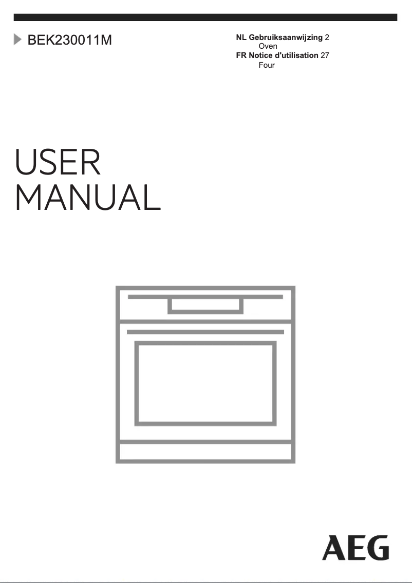 Page n°1 - Manuel utilisateur AEG BEK230011M