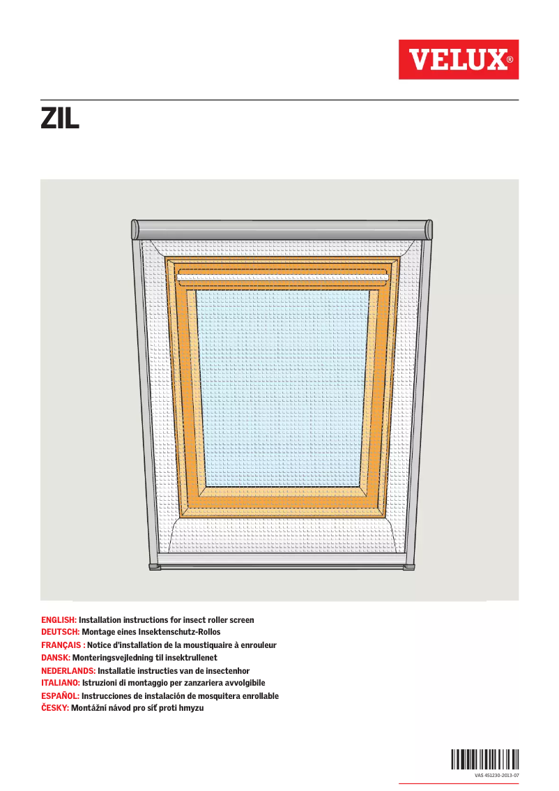 Page n°1 - Manuel utilisateur Velux ZIL