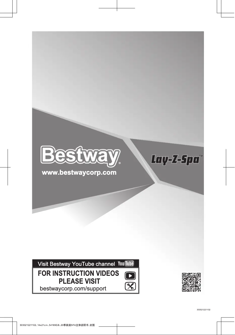 Page 1 de la notice Manuel utilisateur Bestway Lay-Z Spa Helsinki BW54189