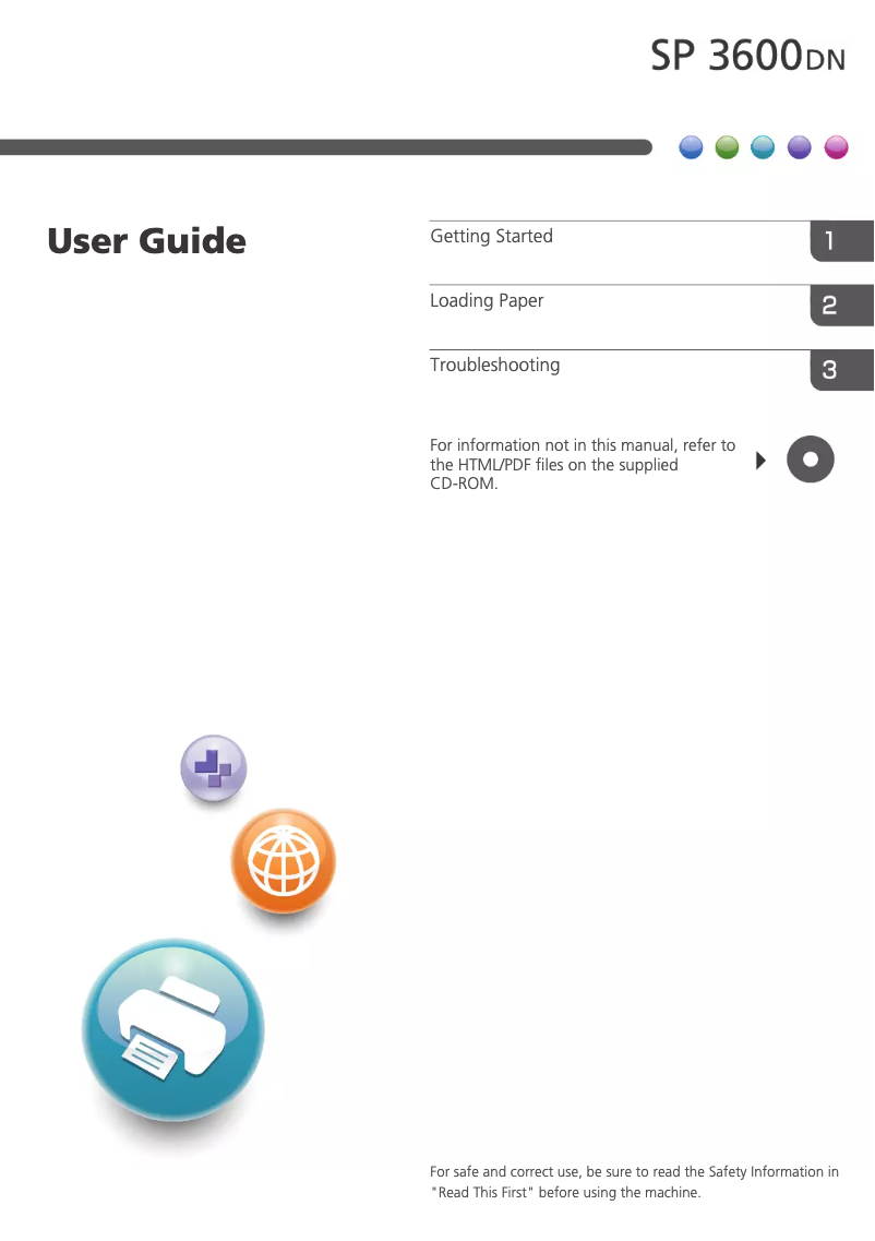 Page n°1 - Manuel utilisateur Ricoh SP 3600DN