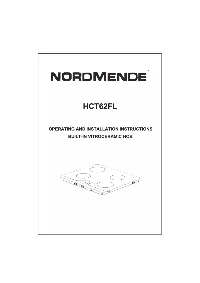 Image de la première page du manuel de l'appareil HCT62FL