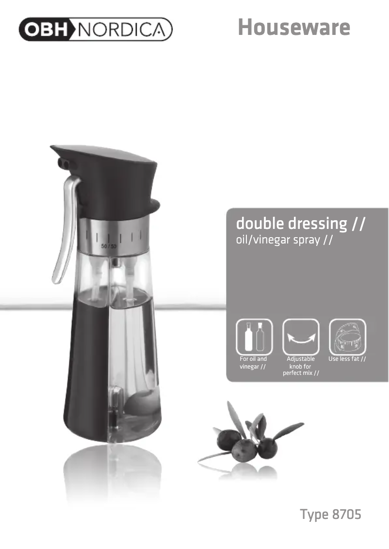 Page n°1 - Manuel utilisateur OBH Nordica Double Dressing