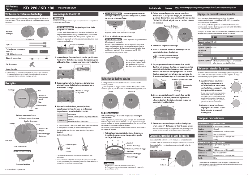 Image de la première page du manuel de l'appareil KD-220