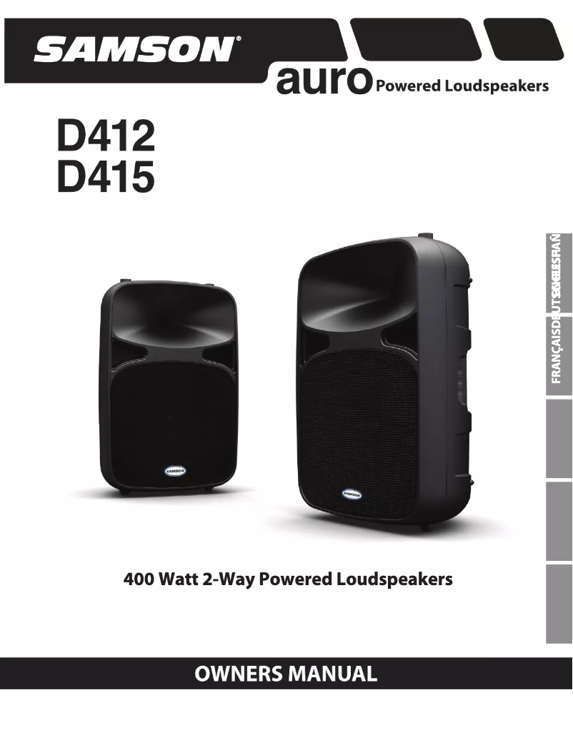 Image de la première page du manuel de l'appareil Auro D415