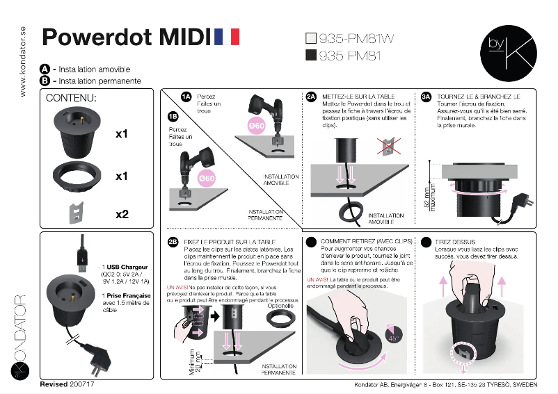 Page n°1 - Manuel utilisateur Kondator 935-PM81