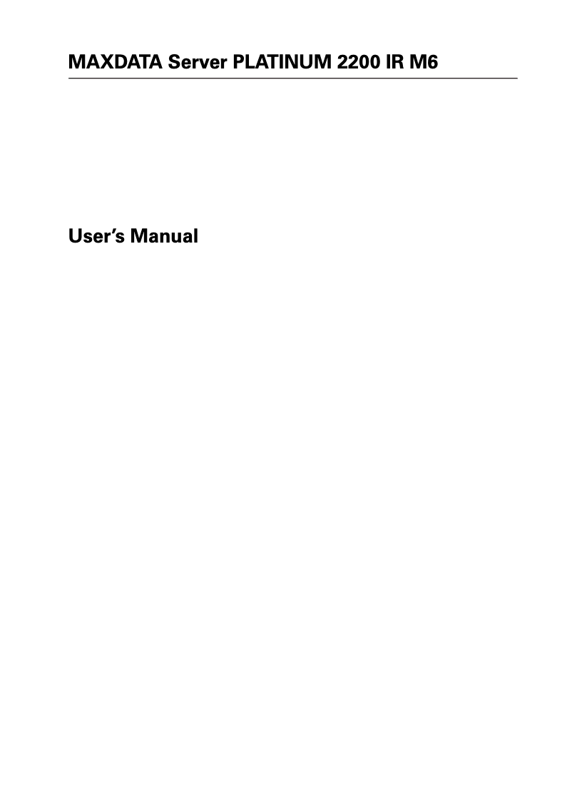 Image de la première page du manuel de l'appareil Platinum 2200 ir