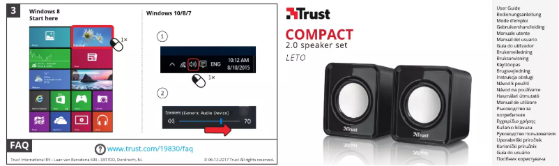 Page n°1 - Manuel utilisateur Trust Leto Compact 2.0 19830