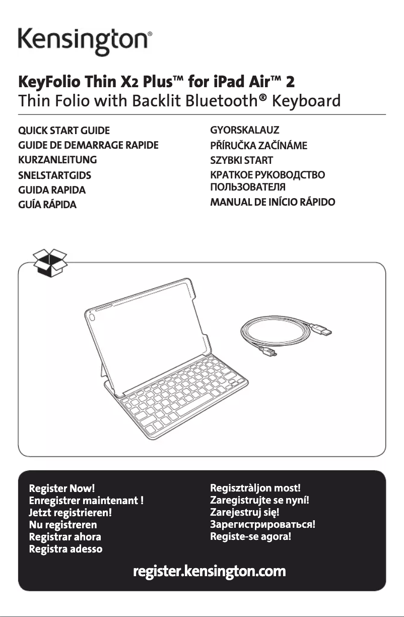 First page image of the manual for KeyFolio Thin X2 Plus