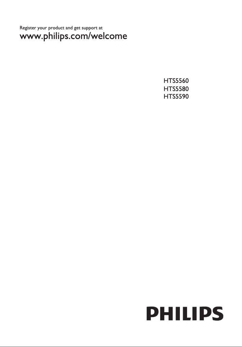 Page 1 de la notice Manuel utilisateur Philips HTS5560