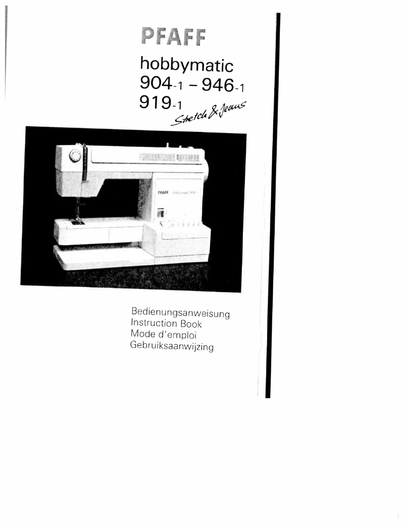 Page n°1 - Manuel utilisateur Pfaff Hobby 904