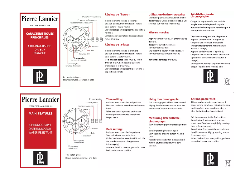 Page n°1 - Manuel utilisateur Pierre Lannier 516