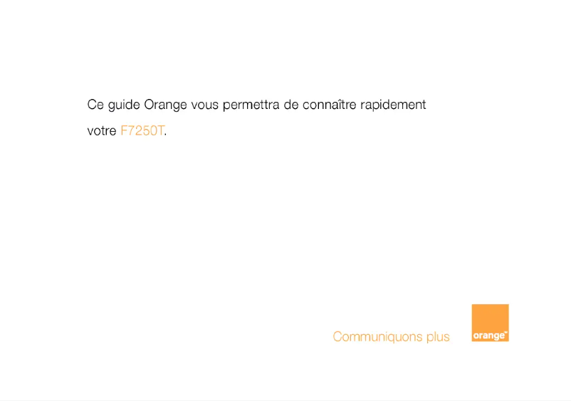 Page 1 de la notice Manuel utilisateur LG F7250