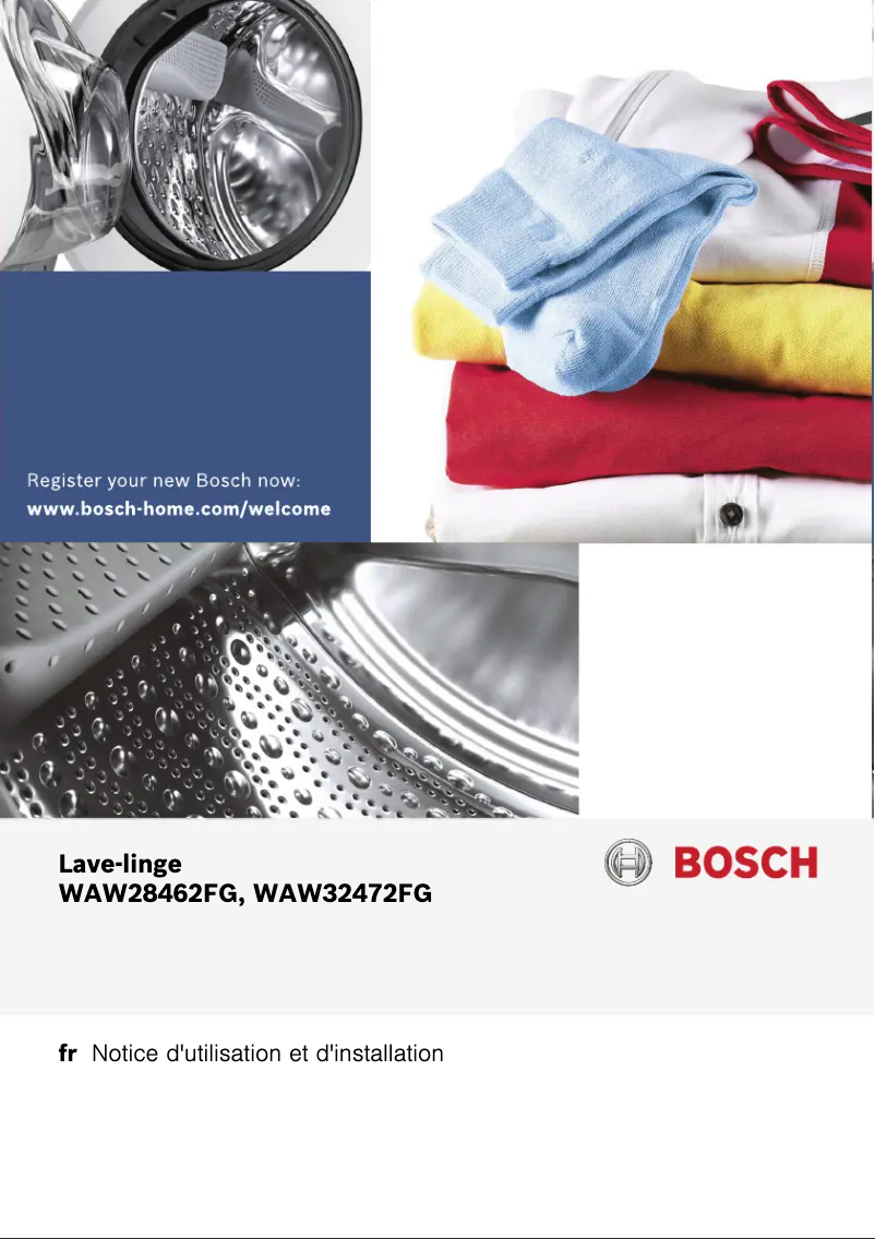 Page n°1 - Manuel utilisateur Bosch WAW32472FG