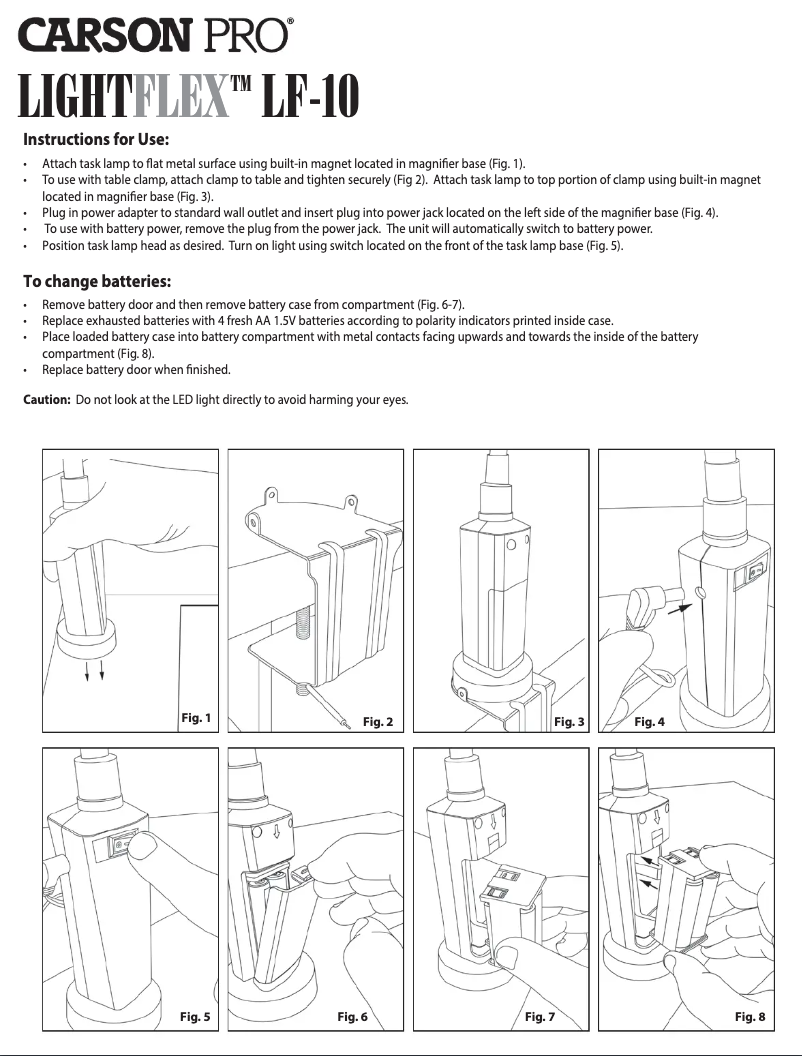Page n°1 - Manuel utilisateur Carson LightFlex LF-10