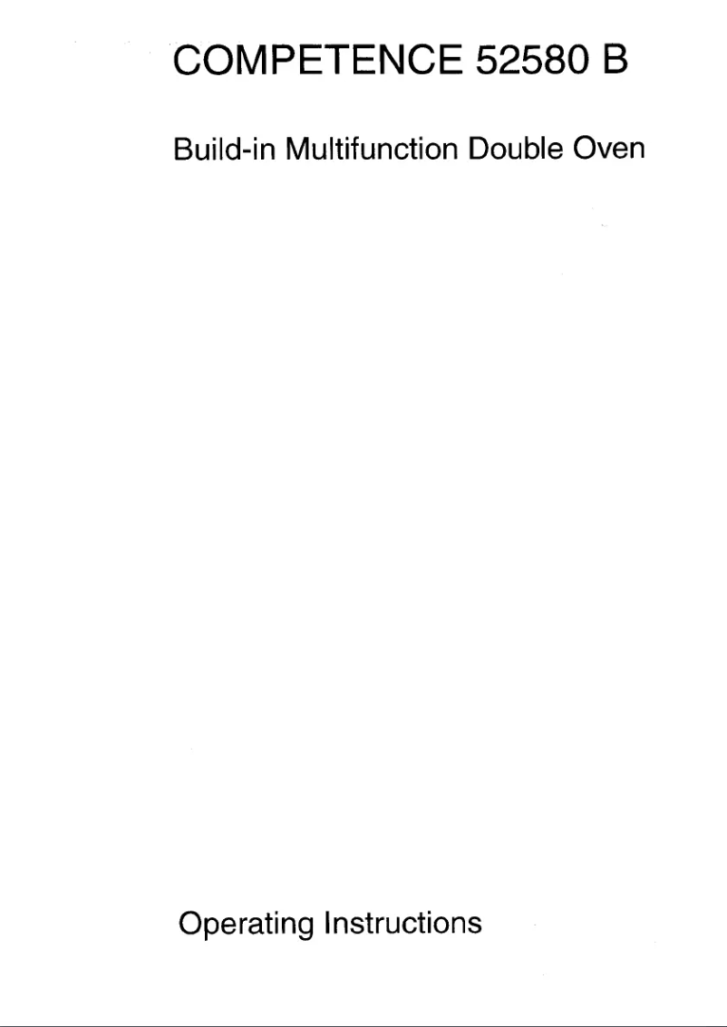 Page 1 de la notice Manuel utilisateur AEG Competence 52580 B W