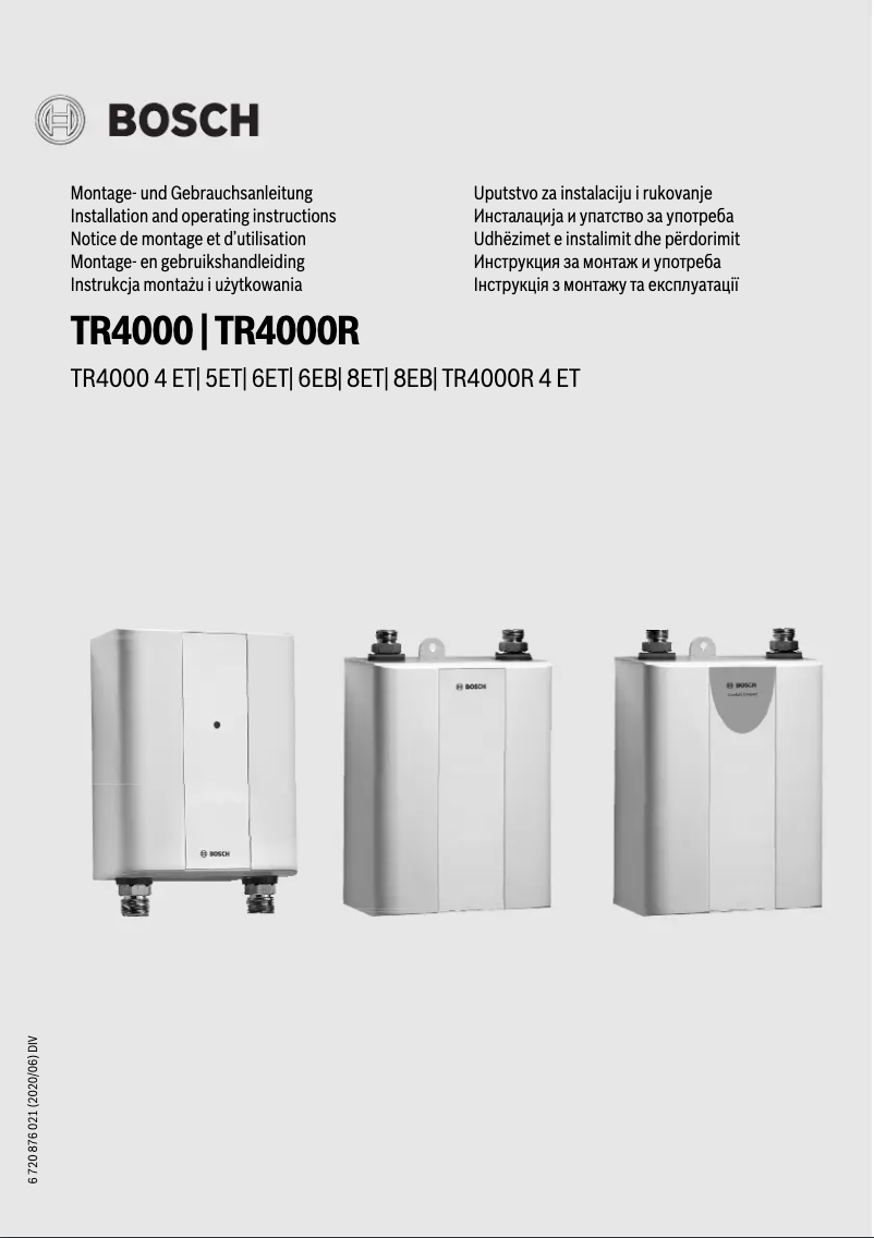 Page 1 de la notice Manuel utilisateur Bosch TR4000