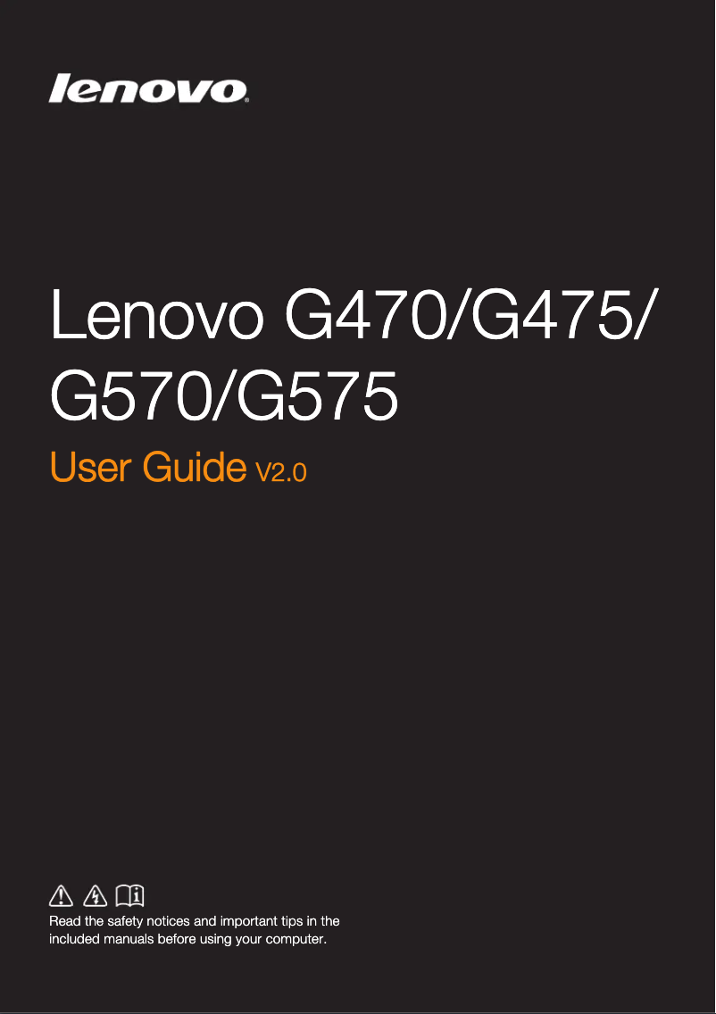 Page n°1 - Manuel utilisateur Lenovo G475
