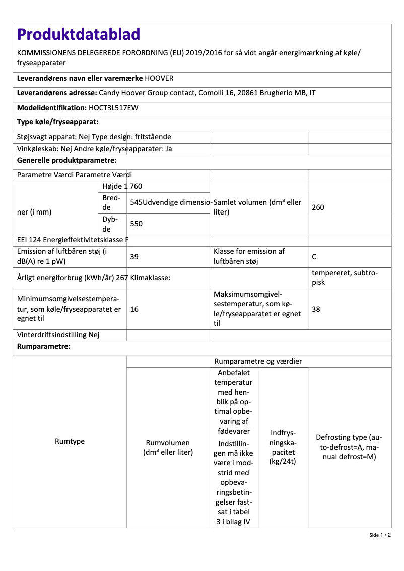 Image de la première page du manuel de l'appareil HOCT3L517EW