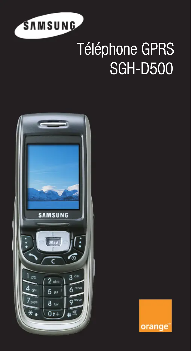 Image de la première page du manuel de l'appareil SGH-D500