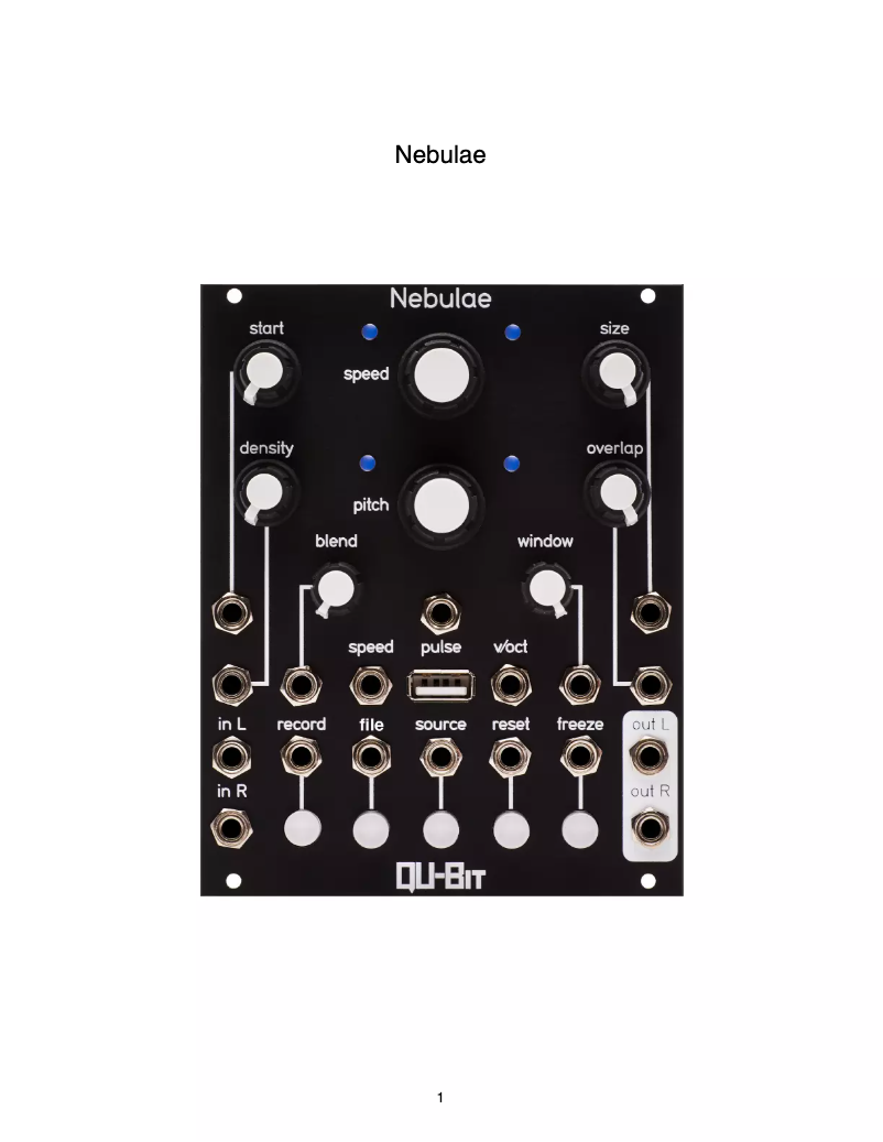 Imagen de la primera página del manual del dispositivo Nebulae