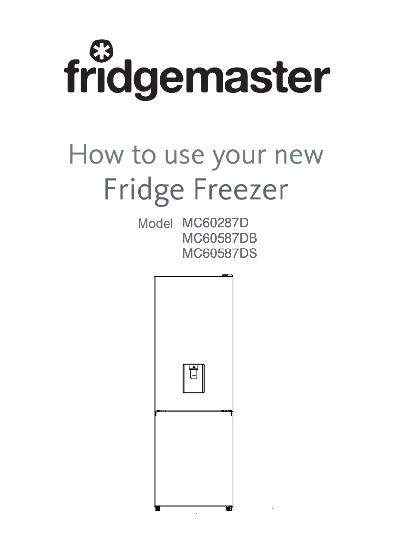 Page n°1 - Manuel utilisateur Fridgemaster MC60287D
