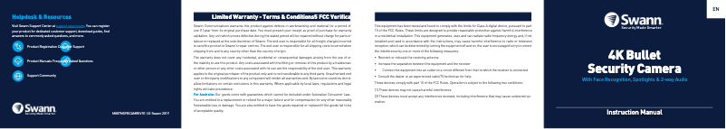 Page n°1 - Manuel utilisateur Swann NHD-887MSFB