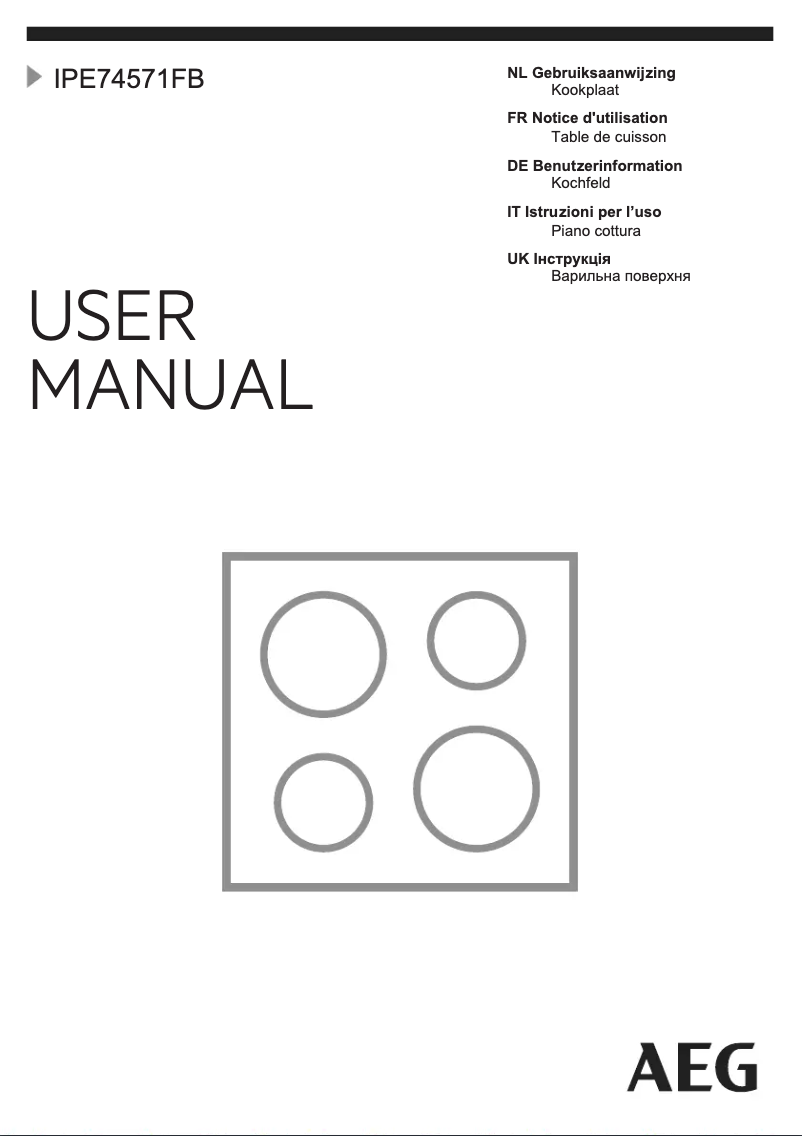 Page n°1 - Manuel utilisateur AEG IPE74571FB