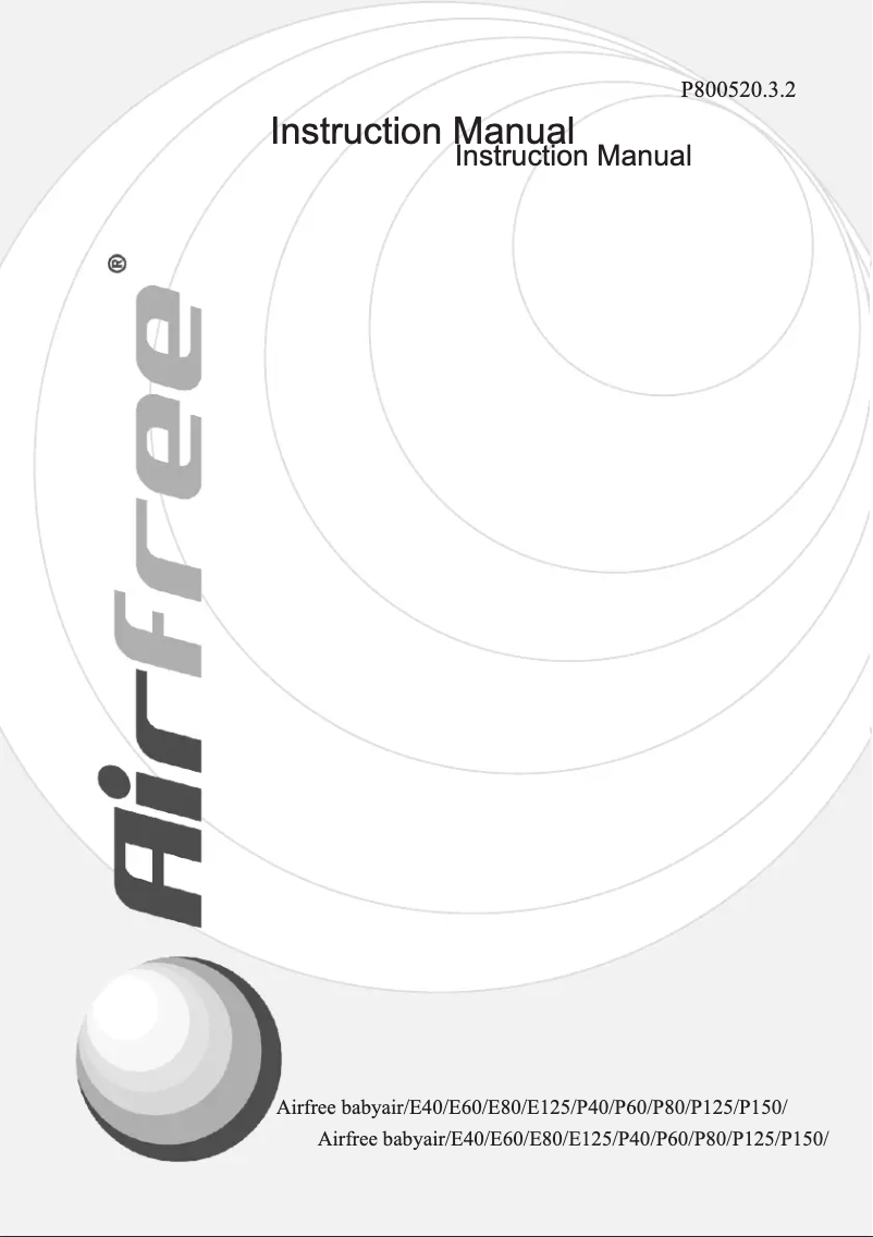 Page n°1 - Manuel utilisateur Airfree Babyair P125