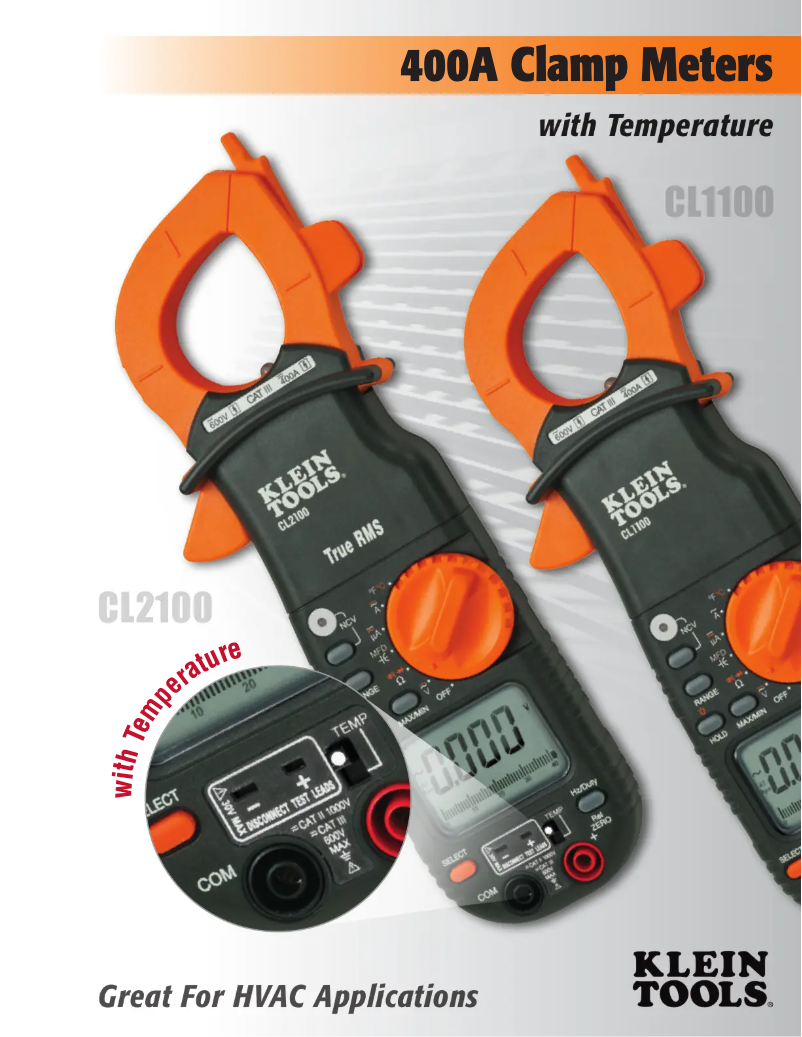 Page 1 de la notice Brochure Klein Tools CL1100