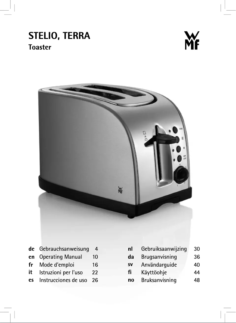 Page 1 de la notice Manuel utilisateur WMF Stelio 04.1401.0012