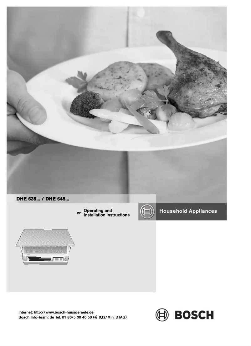 Page 1 de la notice Manuel utilisateur Bosch DHE645MGB